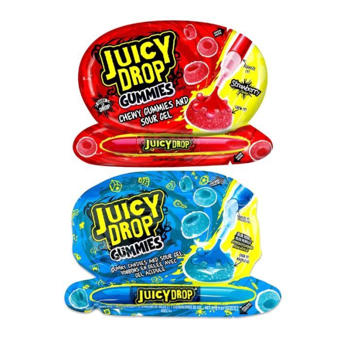 Bazooka UK Juicy Drop Gummies & Sour Gel Pen 12 ct Tray