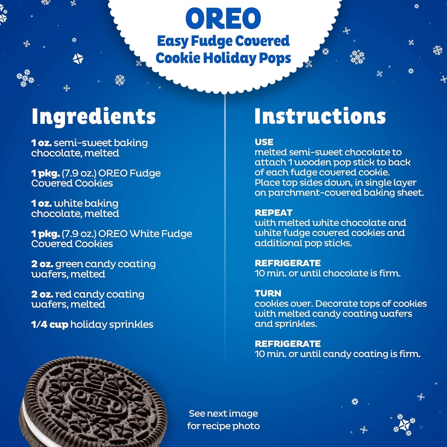 OREO Fudge and White Fudge Covered Chocolate Sandwich Cookies, Holiday Cookies, 1.03 lb Tin