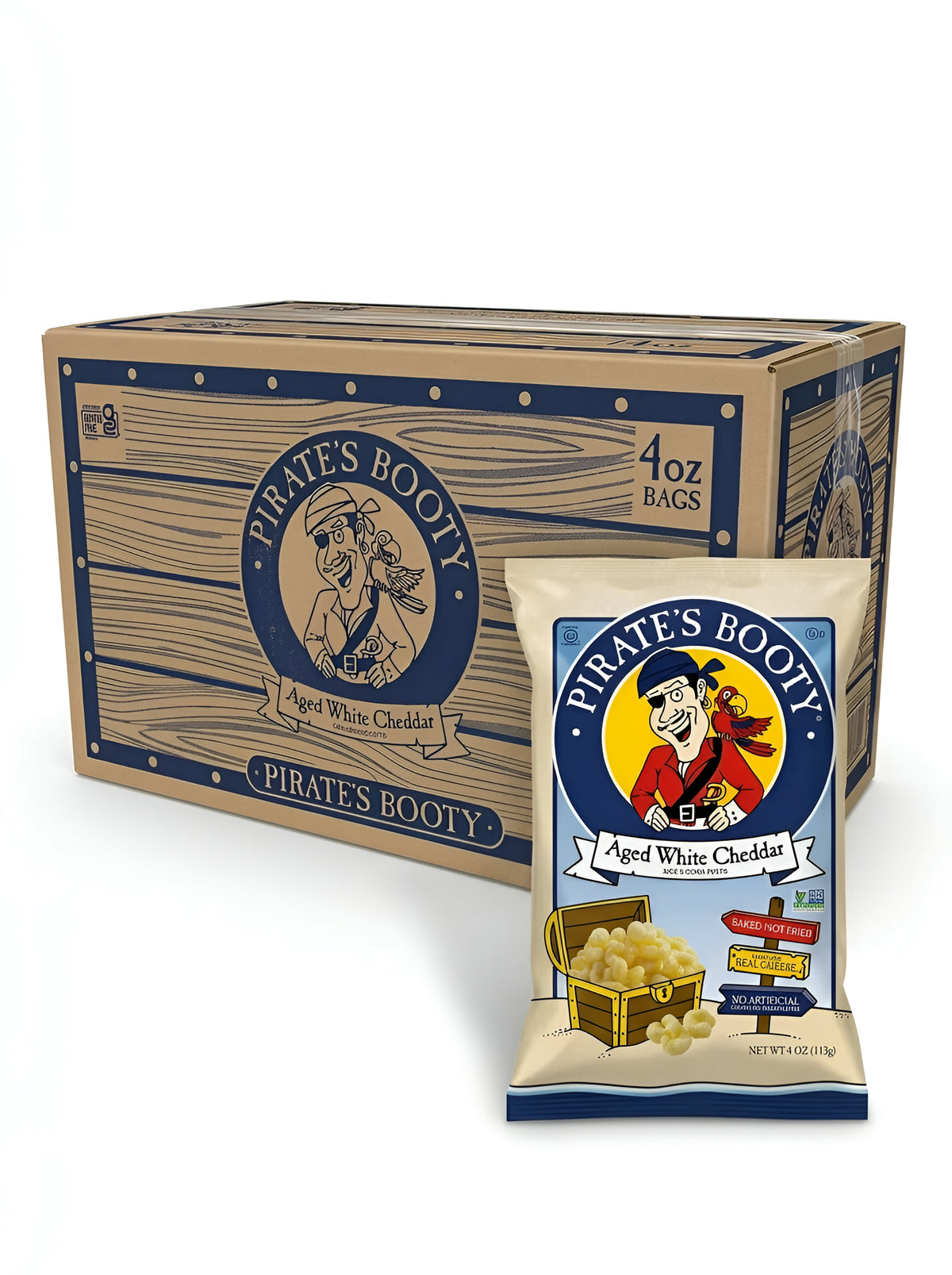 Pirate's Booty Aged White Cheddar 4oz 12ct