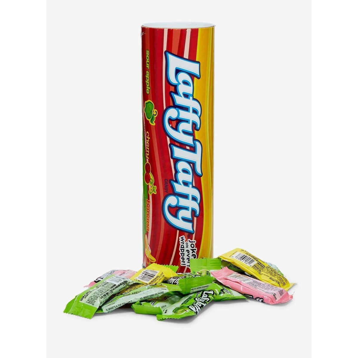 Mega Laffy Taffy 9 in Candy-Filled Tube Bank, Sugar-Made, 6-Tube Pack, Six Tubes