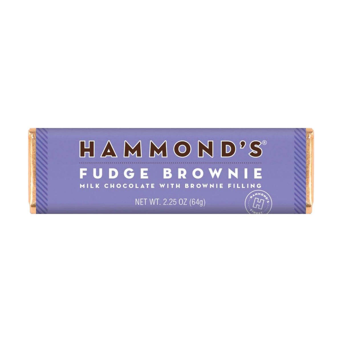 Hammonds Fudge Brownie Milk Chocolate Bar 2.25 oz 12 Count Chocolate Candy Snack
