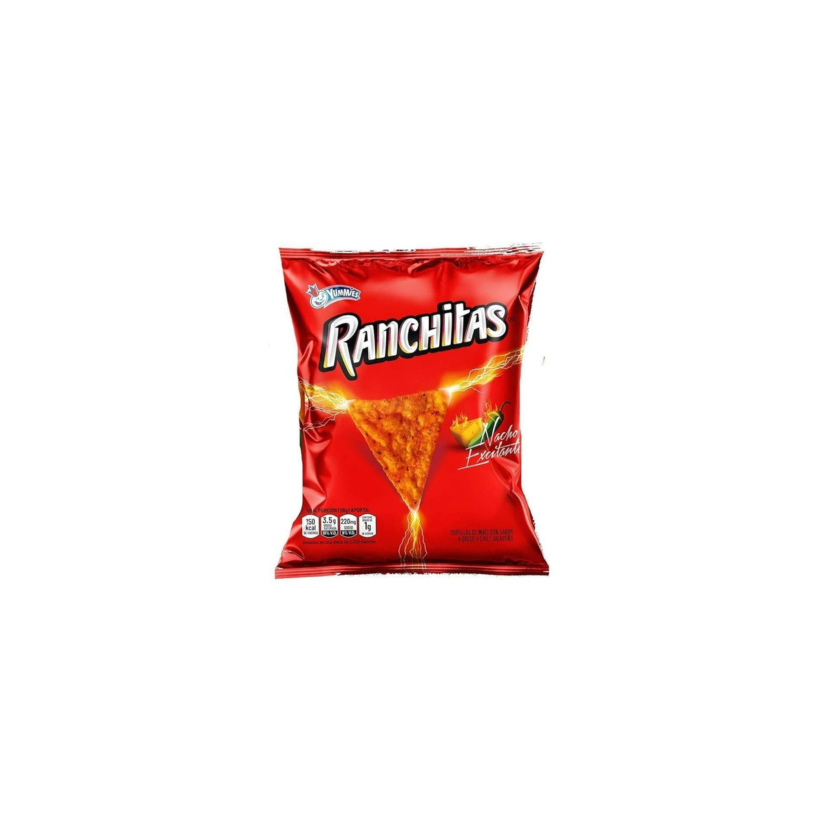 Yummies Ranchitas Jalapeno Nacho Ranch Tortilla Chips 5.3 oz 24 Count Spicy Snack Bags