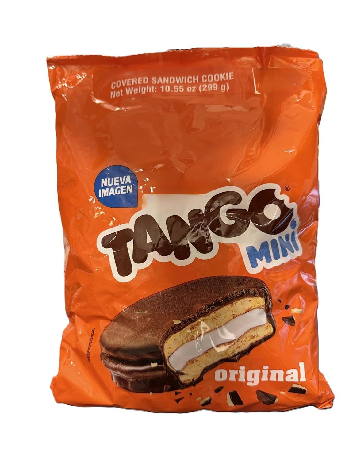 Nestle Tango Mini Chocolate Sandwich Cookies, 4 Packs (10.55 oz Total), Chocolate Creme Biscuit Snack