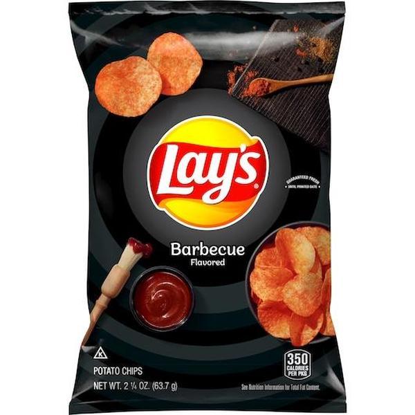 Lay's Barbecue Potato Chips, 2.25 oz Extra Large Snack Bags, 24-Count Classic Flavor Crisps