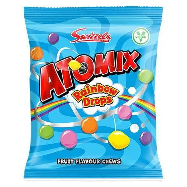 TDSSwizzels UK Atomix Rainbow Drops Chewy Fruit Candy 110g 12ct