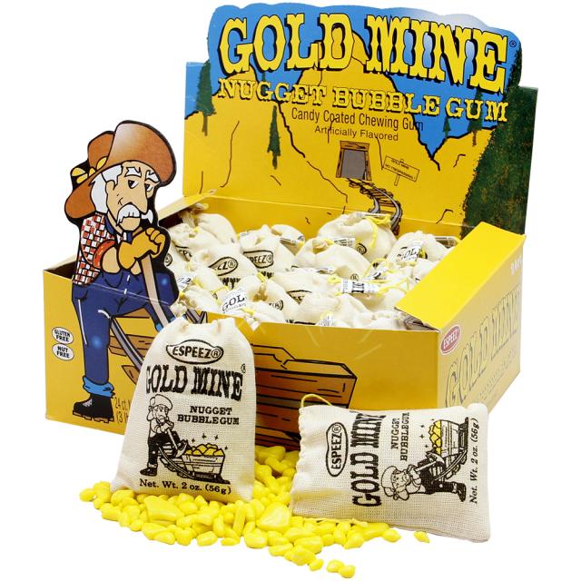 Espzeez Gold Mine Bubble Gum, 24 Ct, 0.48oz