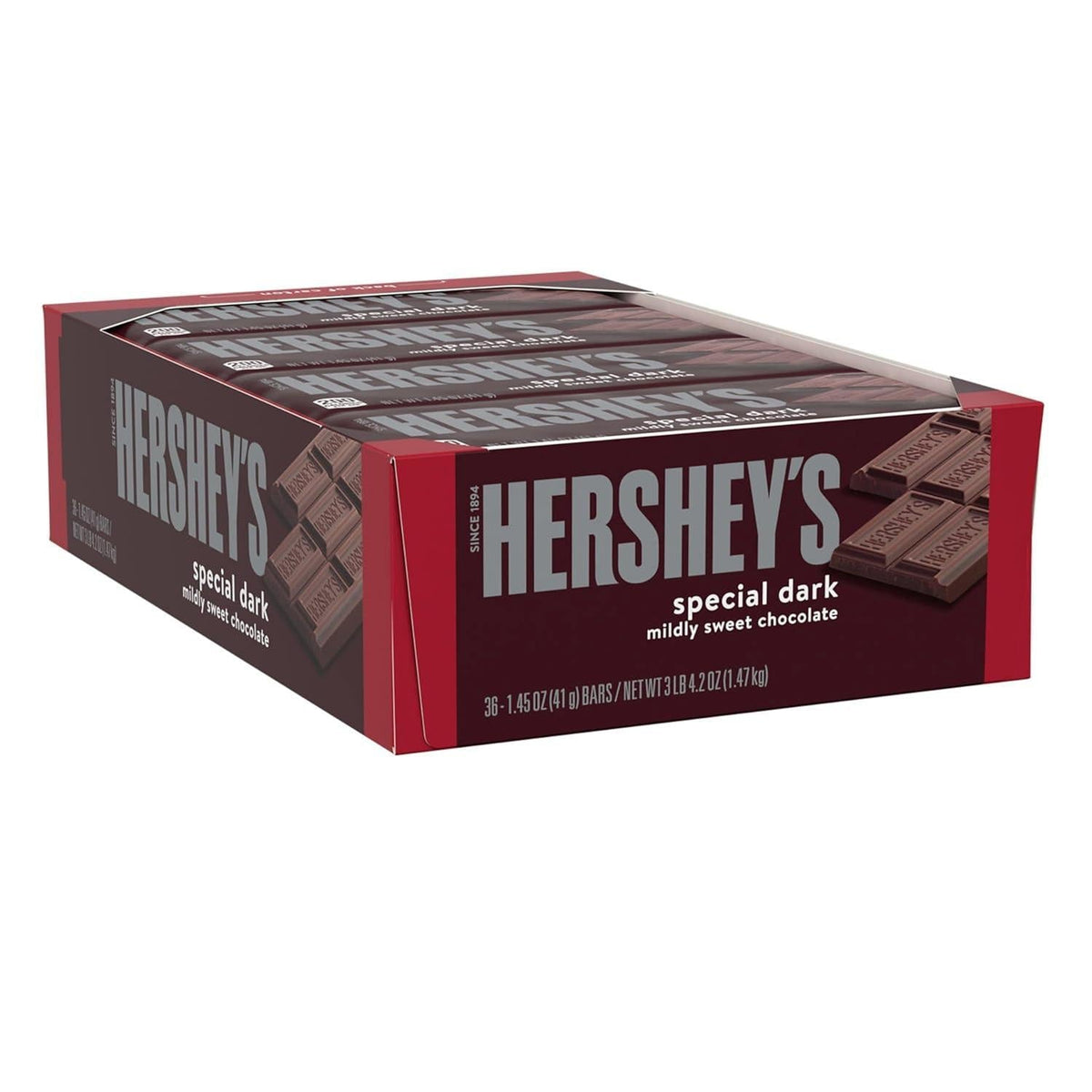 Hershey Special Dark Mildly Sweet Chocolate Candy 36 Ct 1.45 Oz