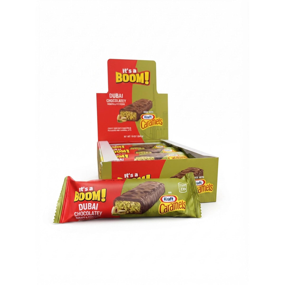SultanaIt's a BOOM Dubai Caramel Kunafa Pistachio Bar 1.6oz 12ct