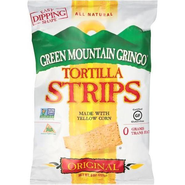 Green Mountain Gringo All Natural Ambient Crunchy Tortilla Strips, 8 oz, 12 Count Snack Chips