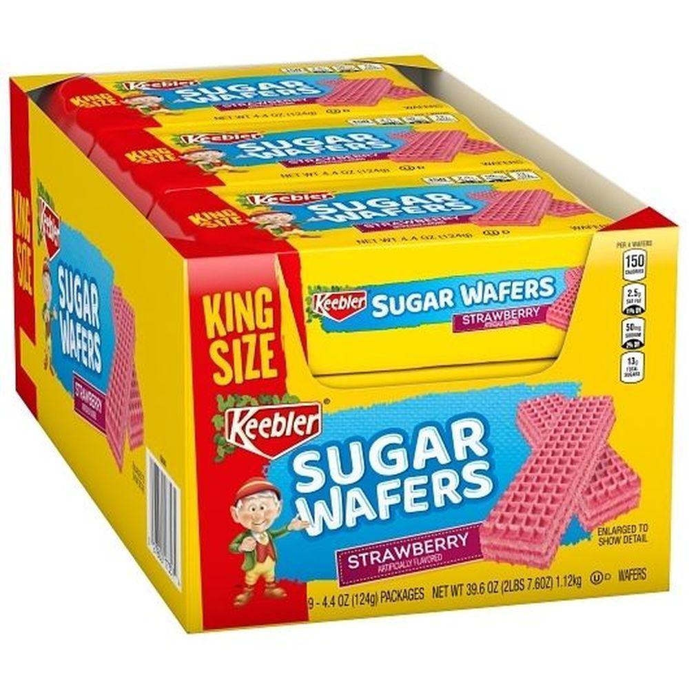 KeeblerKeebler King-Size Strawberry Cream Wafer Cookies, 4.4 oz, 9 Count, Sweet Snacks, 4.4Oz