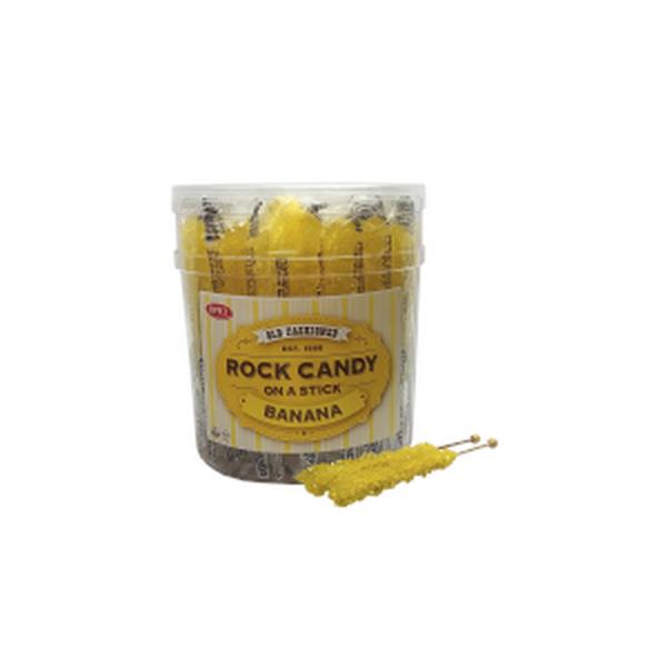 Espeez Pure Sugar Yellow Banana-Flavor Rock Candy Sticks, 6.5 in, 36-Count Jar