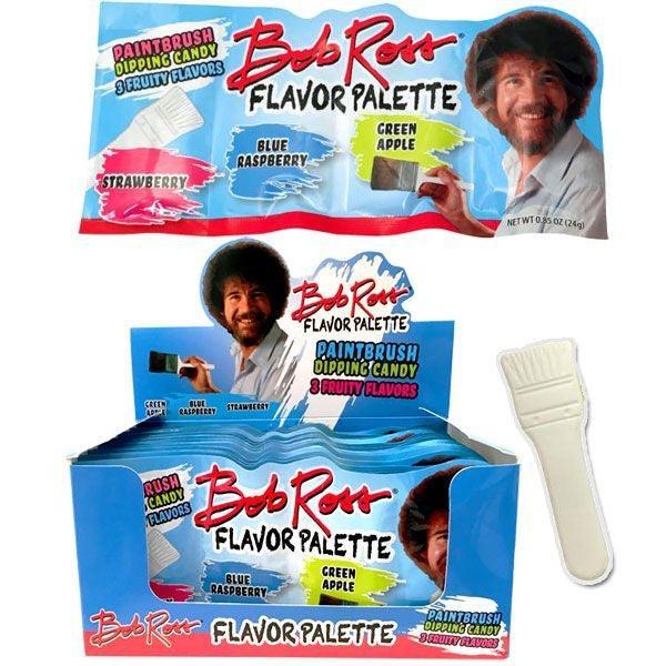 Boston American Bob Ross Sugar-Based Paint Palette Dip Candies - 18 Pieces, Sweet Flavor Snacks for Adults