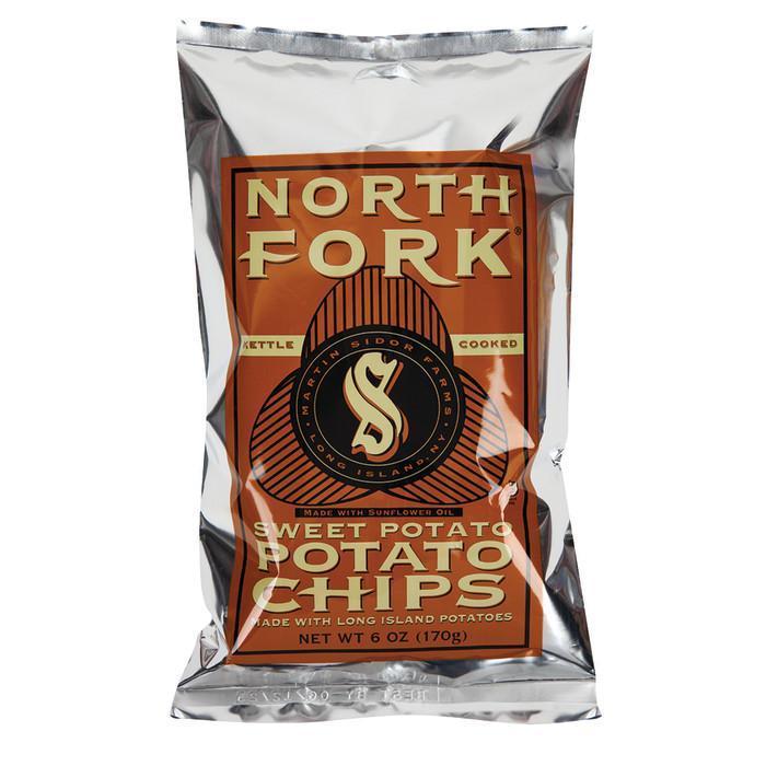North Fork Kettle Cooked Sweet Potato Chips - 6 oz, 12 Count Crunchy Snack Food