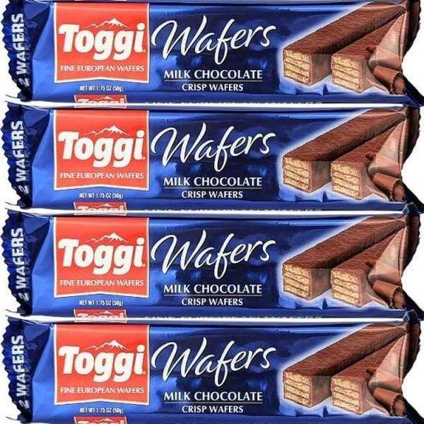 Toggi Fine European Milk Chocolate Wafer Bars, 1.75 oz, 24-Count Tray Pack Sweet Snack