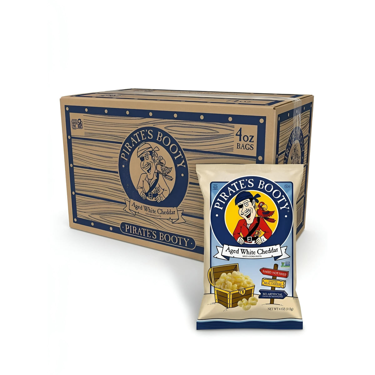 Pirate's BootyPirates Booty Aged White Cheddar Cheese Puffs 4 oz 12 Count Baked Cheese Snack