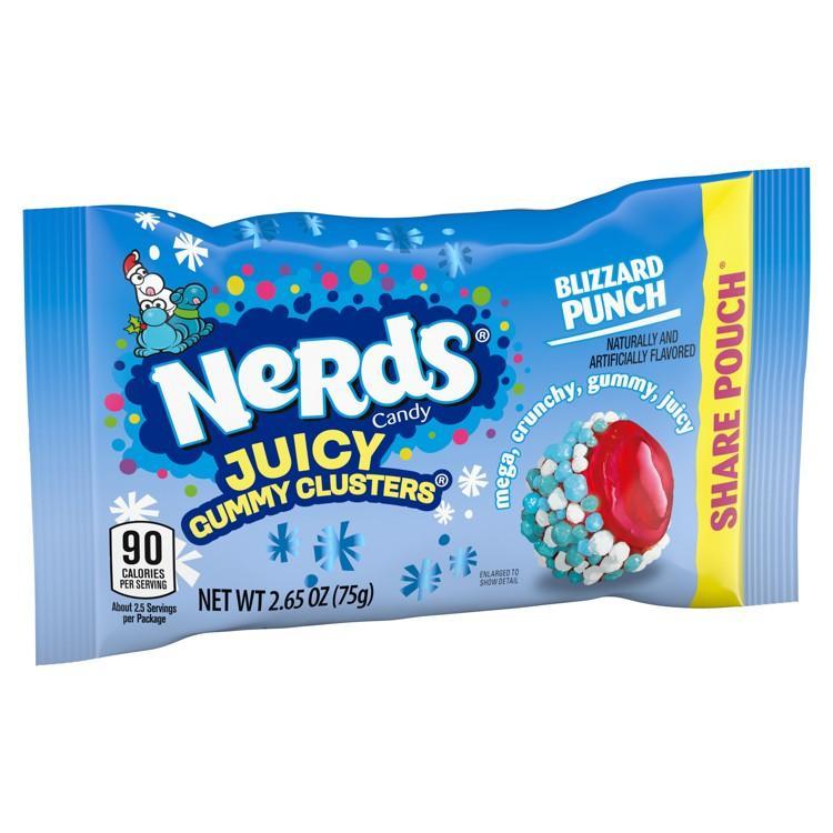 Nerds Blizzard Punch Gummy Clusters, 2.65 oz, 12 Count Crunchy Chewy Fruity Candy (12 pieces)