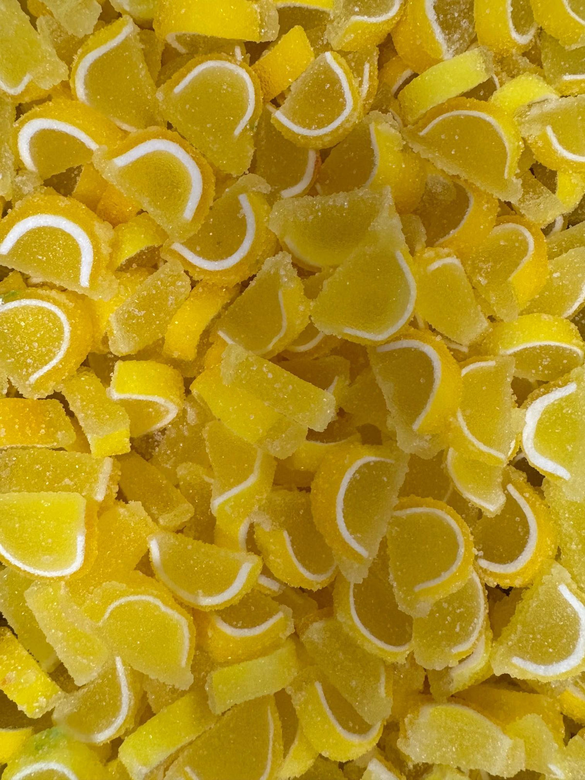 5 lbs Bulk Unwrapped Cavalier Sweet-Tangy Lemon Chewy Soft Jelly Candies, Mini Slices Fruit Snacks in Bulk Bag