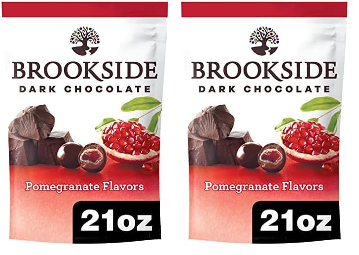 BROOKSIDE Dark Chocolate and Pomegranate Flavored Snacking Chocolate Bag, 21 oz