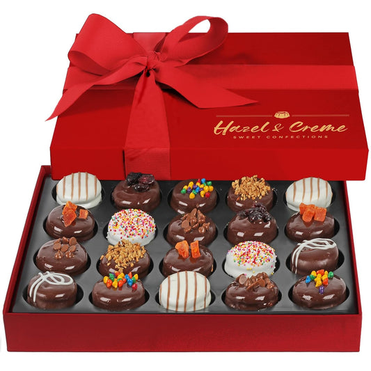 Cookie Gift - Chocolate Covered Cookie Gift Basket - Anniversary Dark Chocolate - Vegan, Kosher