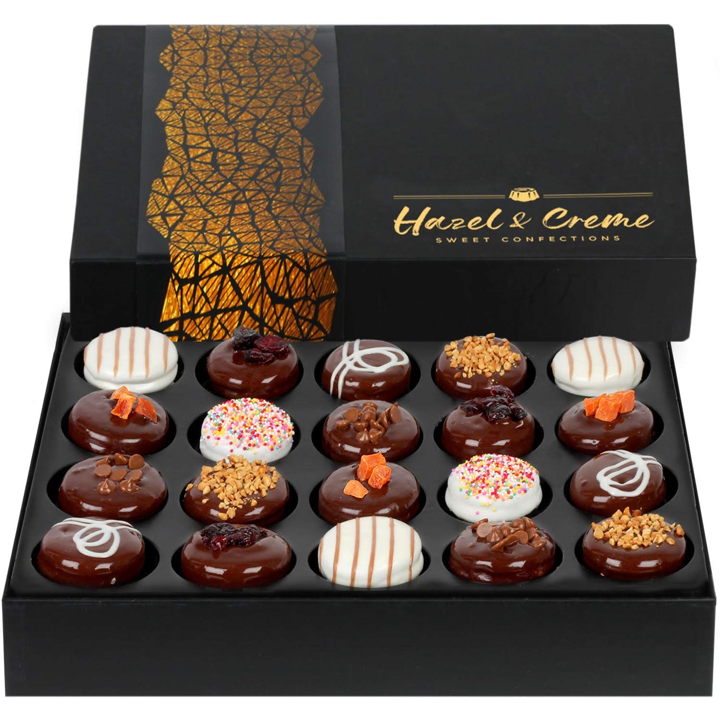 Chocolate Covered Cookie Gift Box - Cookie Gift Basket - Assorted Flavor Chocolate Present - Thank You, Birthday, Sympathy Gift, Kosher