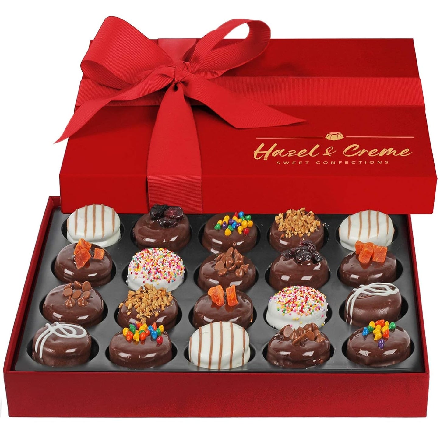 Cookie Gift - Chocolate Covered Cookie Gift Basket - Anniversary Dark Chocolate - Vegan, Kosher
