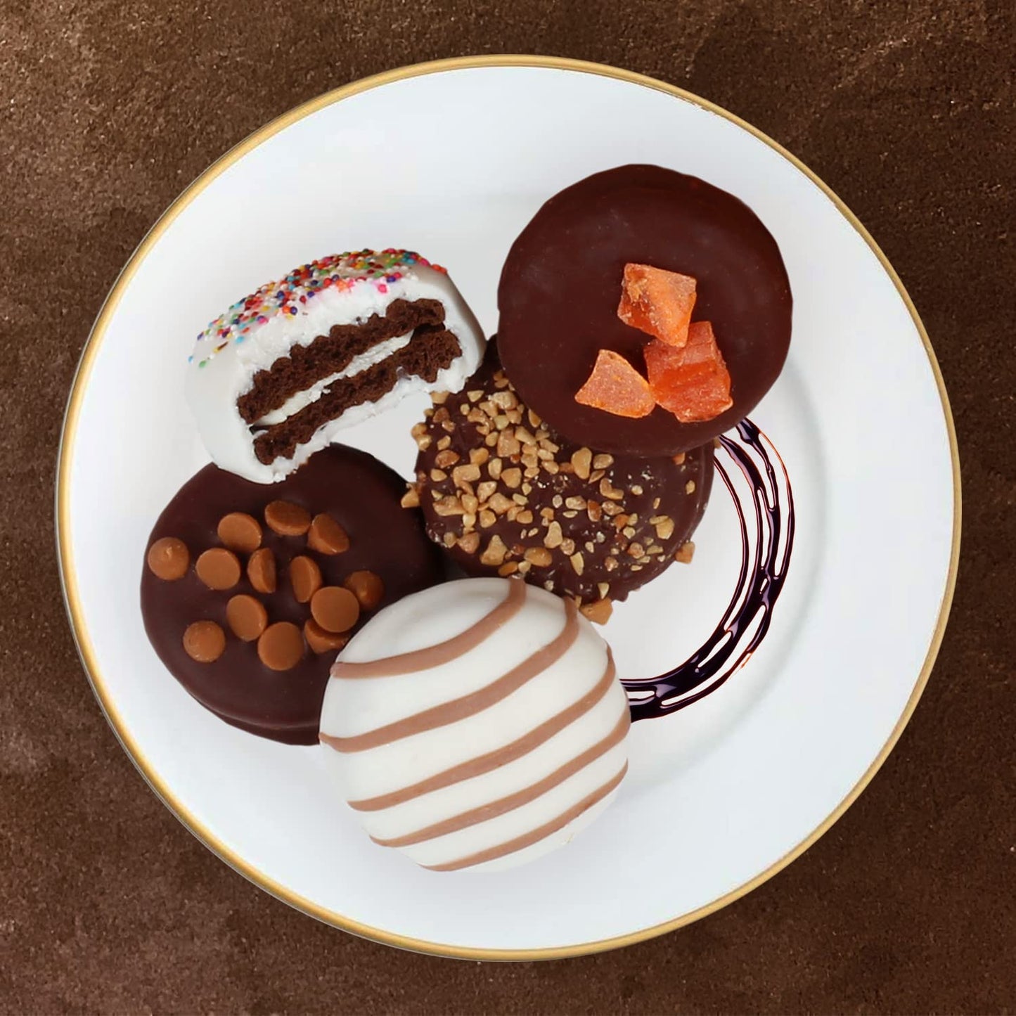 Cookie Gift - Chocolate Covered Cookie Gift Basket - Anniversary Dark Chocolate - Vegan, Kosher