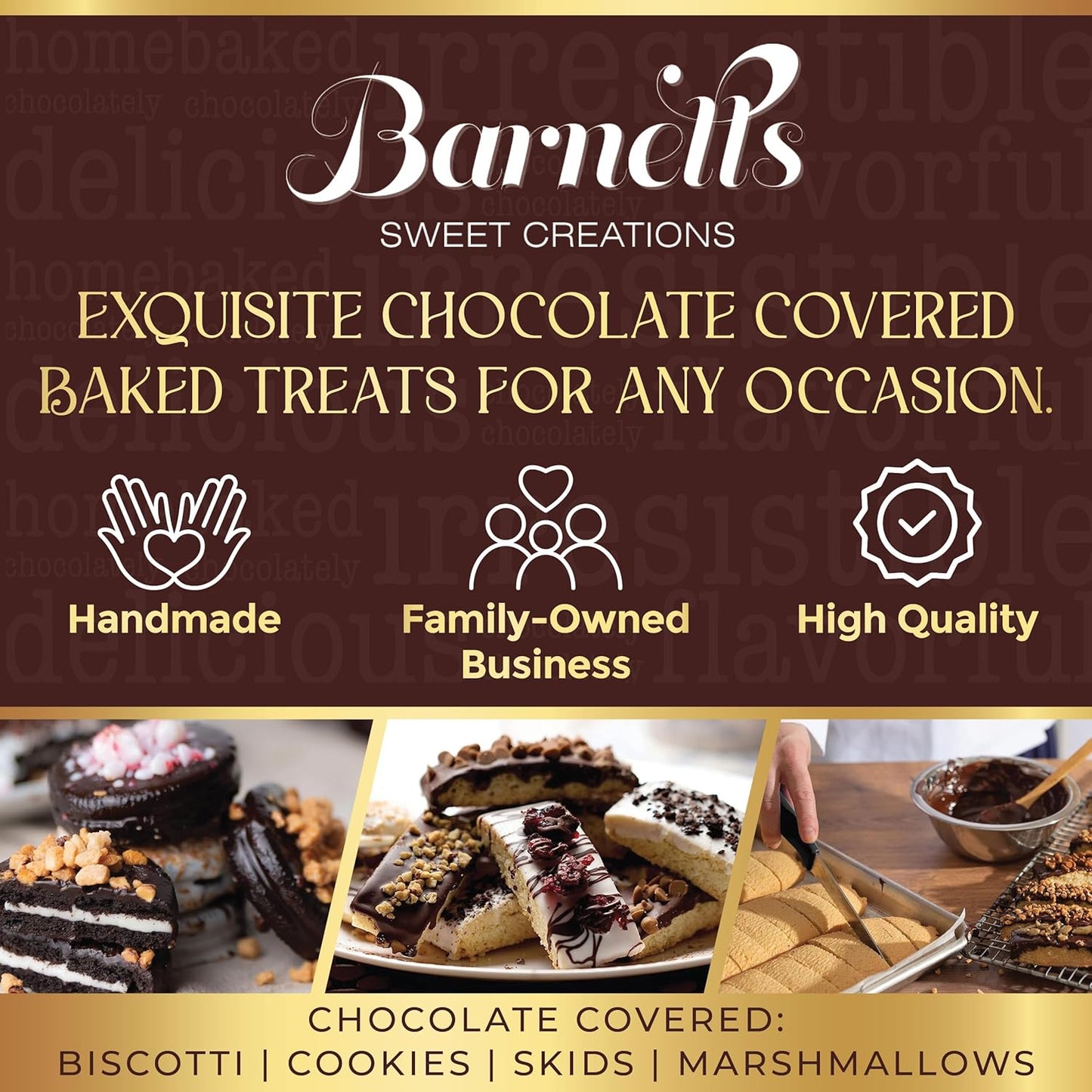 12 Valentines Chocolate Biscotti Gift Box, Gourmet Cookie Gift Basket for Him and Her Food Delivery, Fancy Cookies Gift Baskets Ideas for Wife Mother Husband
