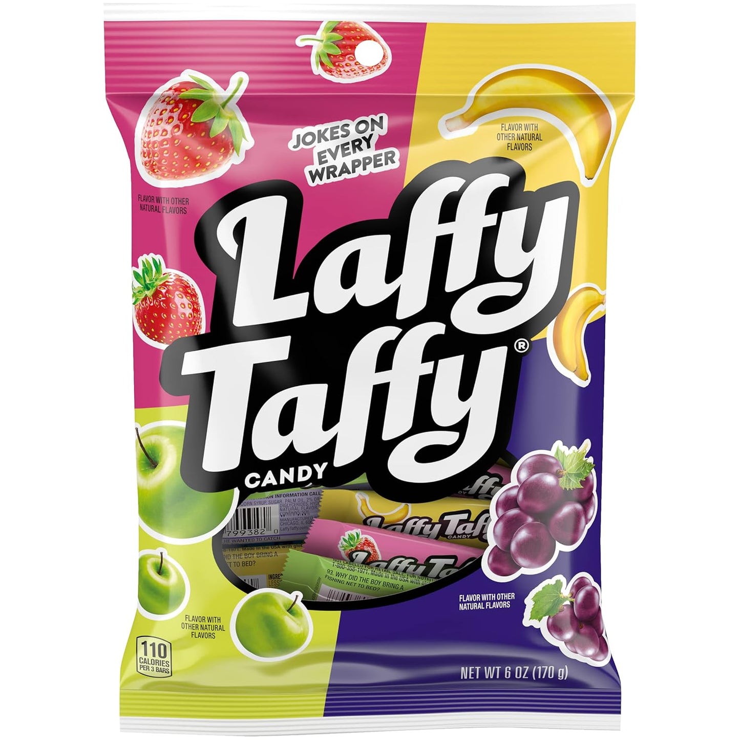 Laffy Taffy Candy, Fruit Combos, Individually Wrapped Mini Bars, 6 Ounce