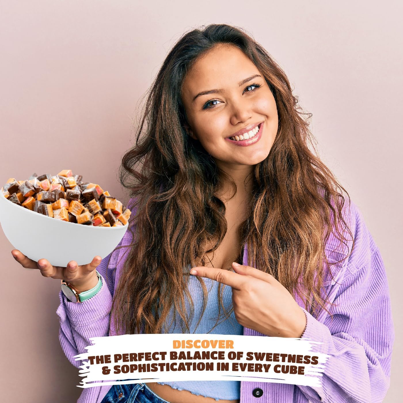 Caramel Cubes Mix - 2 Pound Bulk Pack (About 150 Count) - Assorted Flavors - Soft Filled Candy - Individually Wrapped
