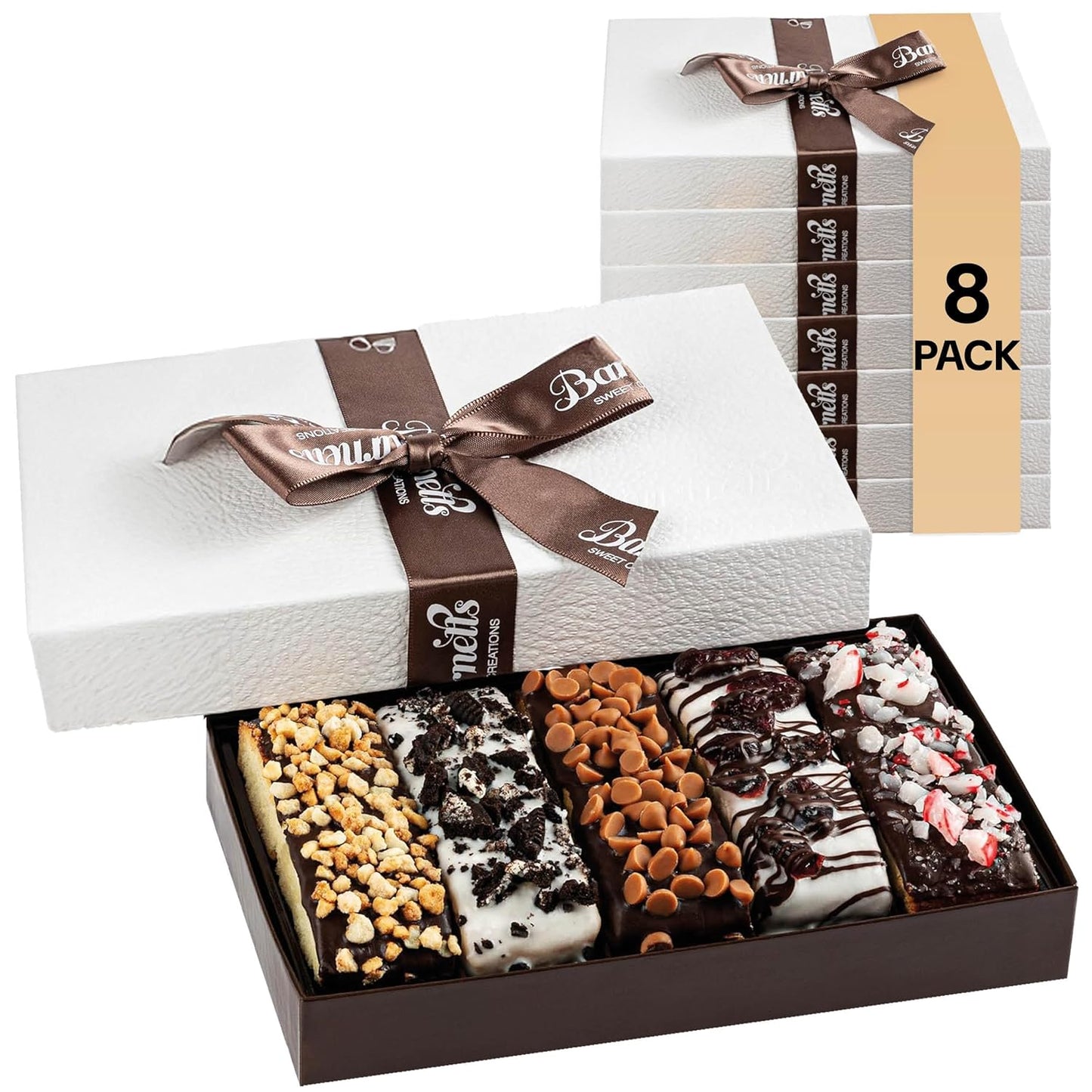12 Valentines Chocolate Biscotti Gift Box, Gourmet Cookie Gift Basket for Him and Her Food Delivery, Fancy Cookies Gift Baskets Ideas for Wife Mother Husband
