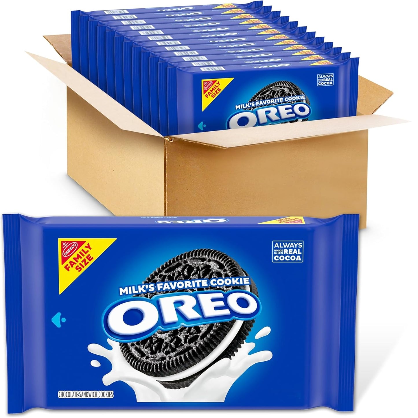 OREO Fudge Covered Chocolate Sandwich Cookies, Original Flavor, 12 - 7.9 oz Boxes