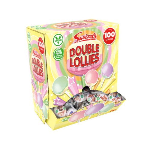 Swizzels UK Double Lolli Lollipops 100ct Changemaker Vegan
