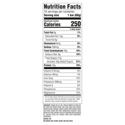 Clif Chocolate Brownie Energy Bars - 2.4oz Each, 12-Count Tray Pack Dessert Snacks, Contains Biscuits, Shelf-Stable at Room Temp