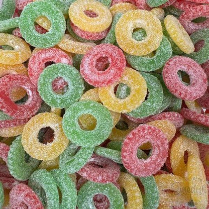 Franssons Swedish Sura Ringar Sour Candy Rings, 3.3 lbs Bulk Pack, Multi-Color Gummy Snacks