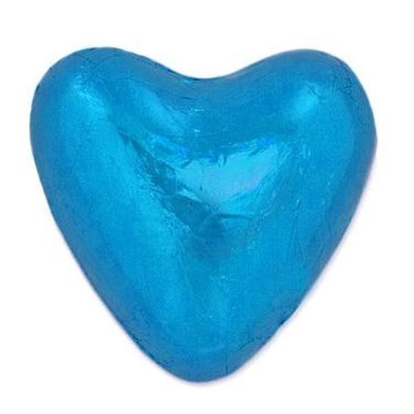 Dolce Italy Heart-Shape Chocolate, Blue Foil Wrapped, Cocoa-Filled Dessert Candies, 17.6 oz Kosher Parve Snack