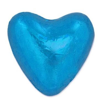Dolce Italy Heart-Shape Chocolate, Blue Foil Wrapped, Cocoa-Filled Dessert Candies, 17.6 oz Kosher Parve Snack