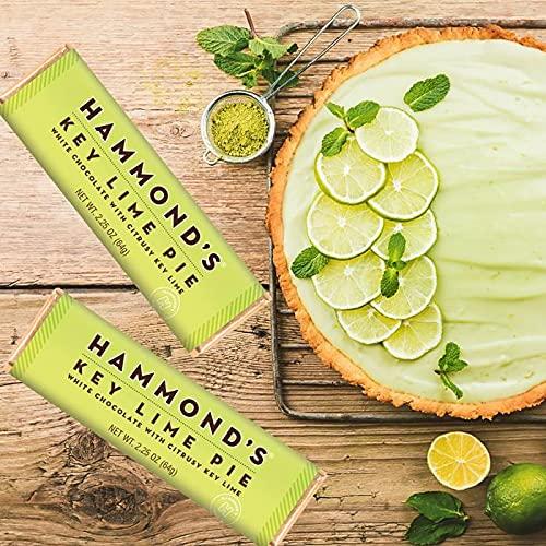 Hammonds Key Lime Pie White Chocolate Bar 2.25 oz 12 Count Lime Dessert Chocolate Candy
