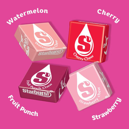 Starburst UK Import FaveReds Soft Chewy Fruit Candies, 45g, 24-Count Tray Pack Snack