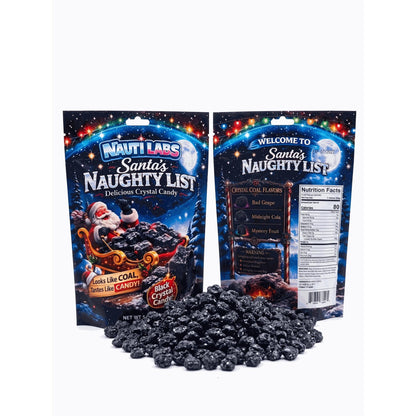 Nauti Labs Santa's Naughty List Crystal Candy, 5oz, 6-Pack Christmas Snack Treat, Six Packs