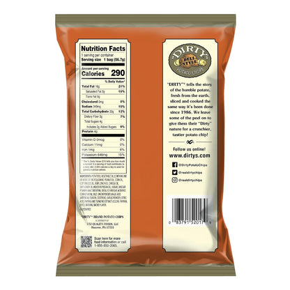 Dirty Kettle-Fried Potato Chips, Funky Fusion Flavor, 2 oz Ambient Temp Potato-Based Snack Food, 24-Count Crispy Snack Bags