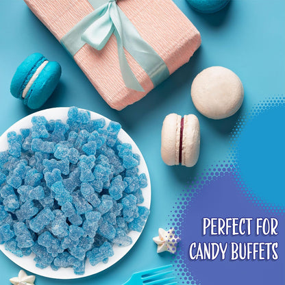 Clever Sour Blastin Blue Raspberry Gummy Fun Bears 6.6 lb  Sour Gummy Bears Candy | Bulk Chewy Candy for Parties & Candy Buffets