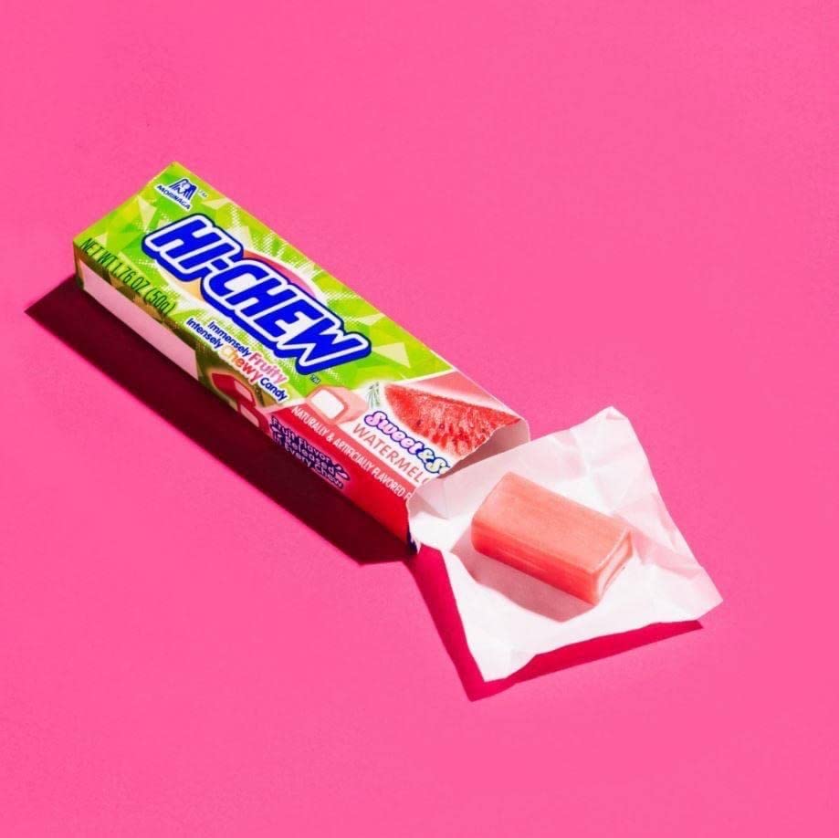 Hi-Chew Watermelon Sugar Candy, 1.76oz (15 Count), Soft & Chewy Japanese Favorite for Snacking & Sharing