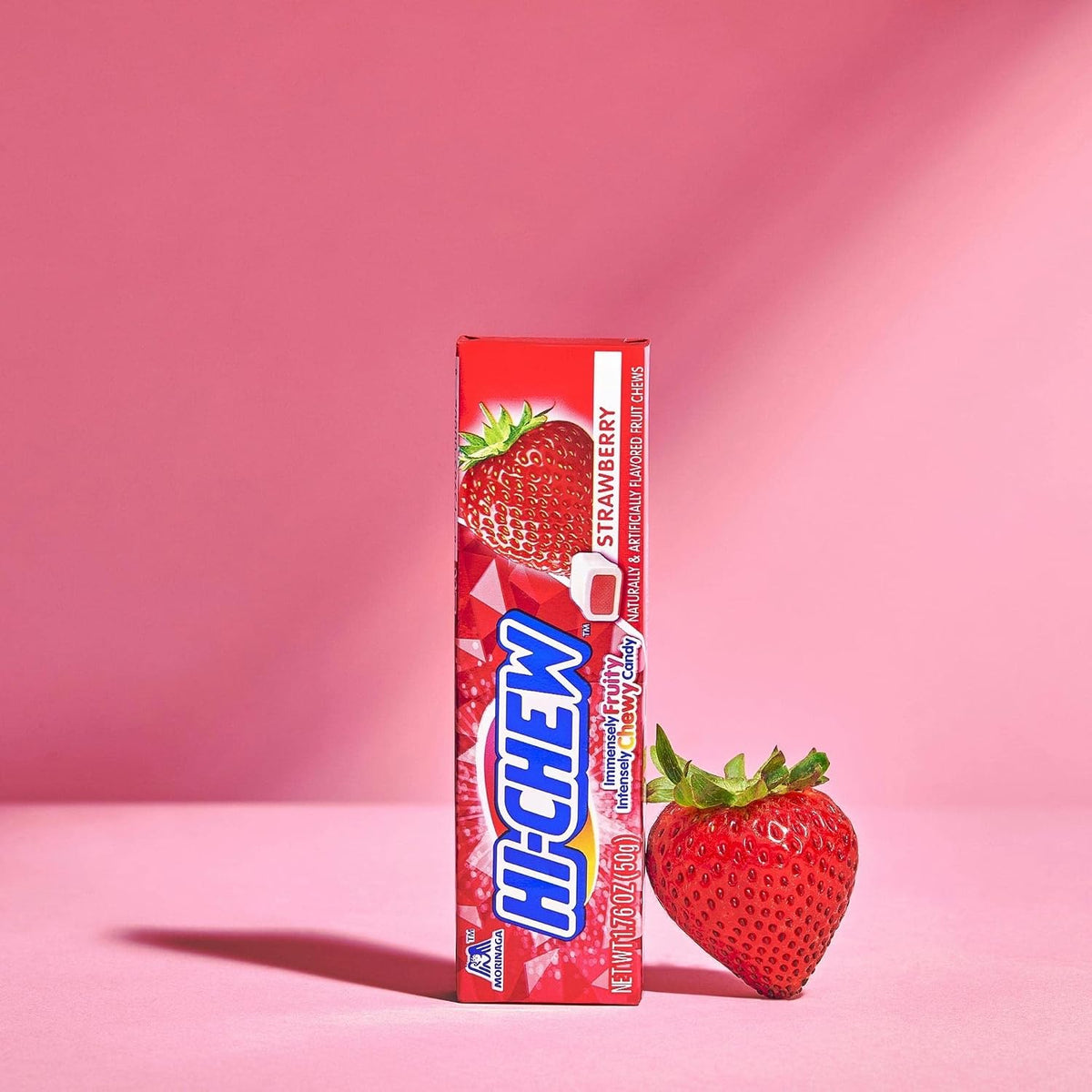 Hi-Chew Strawberry Chewing Candy, 1.76oz Tray Pack (15 Packs) - Soft Japanese Favorite for Snacking, Sharing
