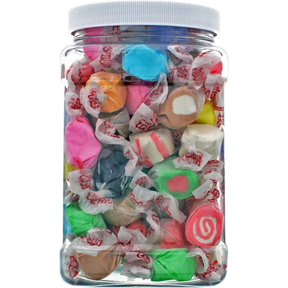 Taffy Town Salt Water Taffy 5lb Large Bulk Food Pack - 12 Assorted Flavors, Individually Wrapped Bulk Candy, Soft & Chewy Party Treats