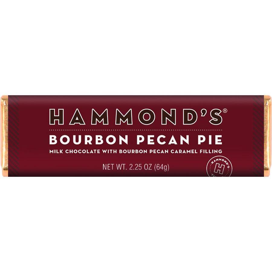 Hammond's Bourbon Pecan Pie Milk Chocolate Bar 2.25 oz 12 ct