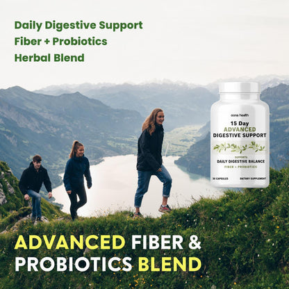 Spark Nutrition 15-Day Digestive Support Dietary Fiber Supplement Herbal Blend Capsules - with Psyllium Husk, Flaxseed, Aloe Vera, Senna Leaf - for Adult Gut Health & Regularity