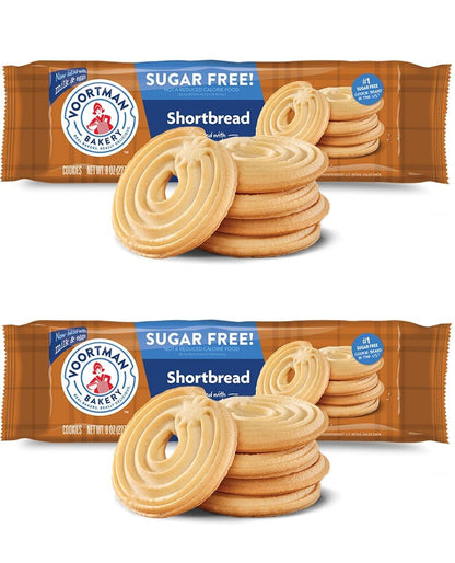 Voortman Sugar Free Shortbread Cookies 8 oz 6 Pack Classic Shortbread Cookie Snack