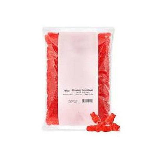 Albanese Strawberry Gummi Bears 5 Pound Bag Bulk