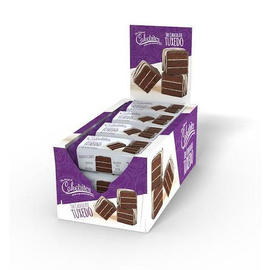 Chocolate Tuxedo White Drizzle Cakebites Cookies, 2oz Boxed Set (12 Count)