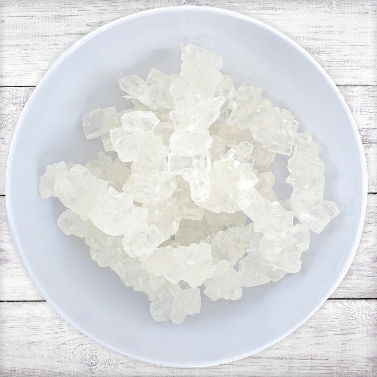 White Rose Crystal Candy, 5 lb Bulk Pack, Large Volume Hard Candy Crystals for Snacks, Food & Beverages